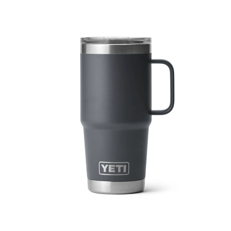 Charcoal | YETI Rambler R20 Travel Mug. Front View. 