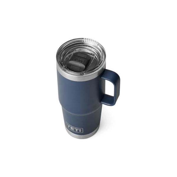 Navy | Rambler R20 Travel Mug Image Showing Top View.