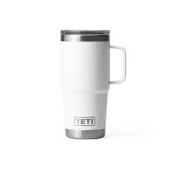 White | YETI Rambler R20 Travel Mug Image Showing No Logos Or Titles.