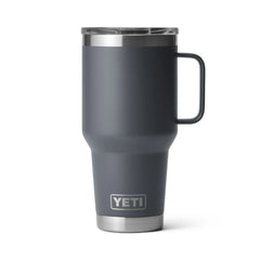 Charcoal | YETI Rambler R30 Travel Mug. Side View.