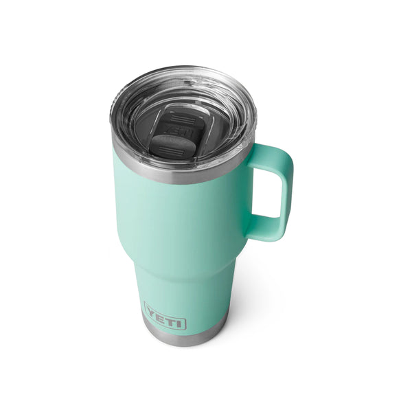 Seafoam | YETI Rambler R30 Travel Mug Image Showing Top View.