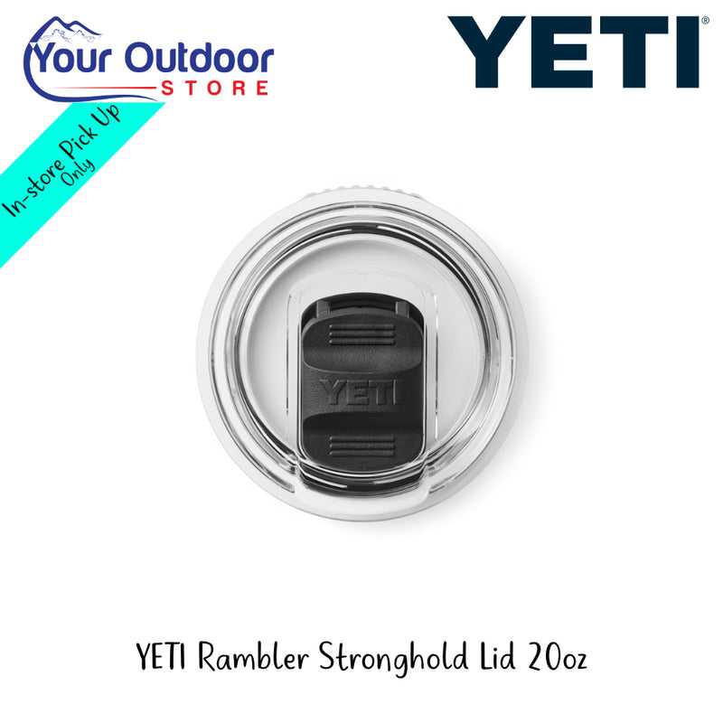 YETI Rambler Stronghold Lid 20oz | Hero image Showing All Logos And Titles.