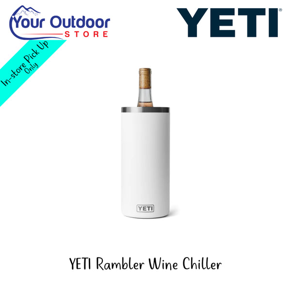 YETI Rambler Wine Chiller | Hero Image Showing All Logos And Titles.
