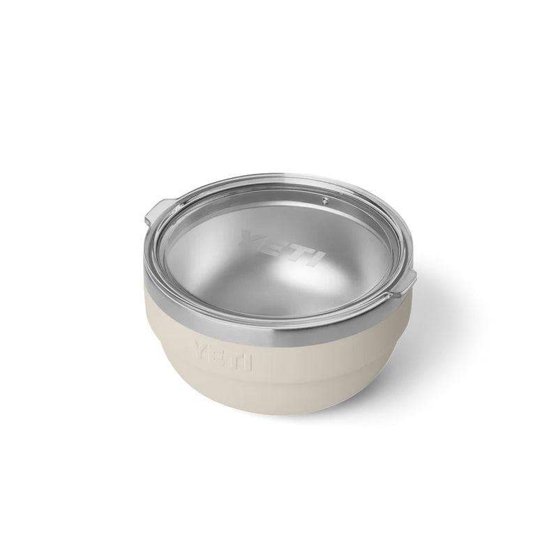 Cape Taupe / 1 Quart | YETI Rambler Insulated Bowl Image Showing Angled Top View.