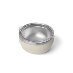Cape Taupe / 1 Quart | YETI Rambler Insulated Bowl Image Showing Angled Top View.