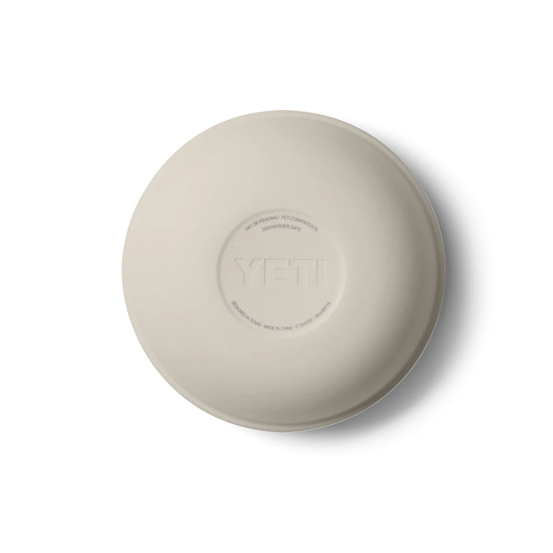Cape Taupe / 1 Quart | YETI Rambler Insulated Bowl Image Showing Bottom View.