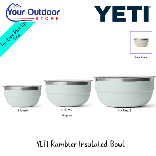YETI Rambler Insulated Bowl | Hero Image Showing All Logos, Titles And Variants.