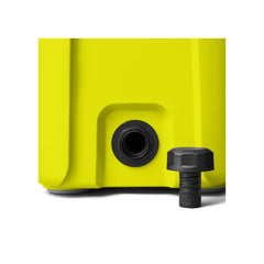 Firefly Yellow | YETI Roadie 15 Image Showing Close Up View Of The BESTDAM Drain Plug.