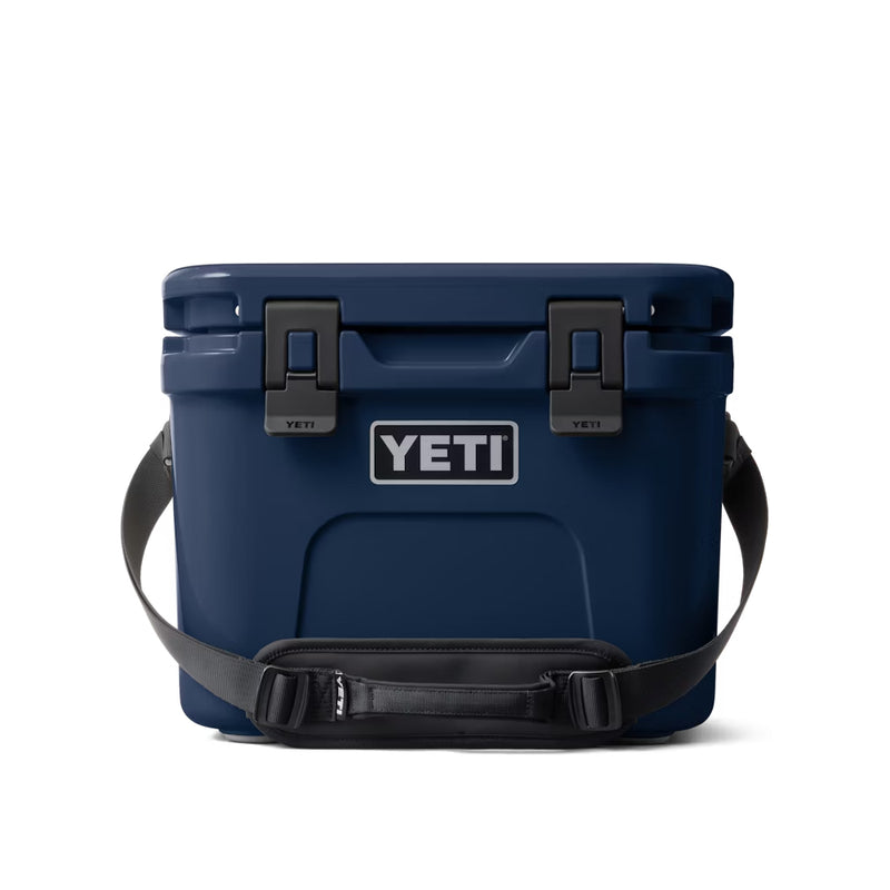 Navy | YETI Roadie 15 Hard Cooler Image Showing Front View.