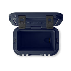 Navy | YETI Roadie 15 Image Showing Top View With Lid Open.