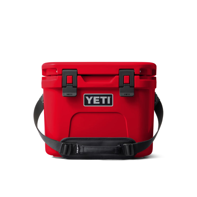 Rescue Red | YETI Roadie 15 Hard Cooler Image Showing Front View.