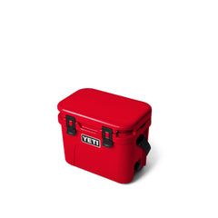 Rescue Red | YETI Roadie 15 Image Showing Angled Top View, Lid Down.