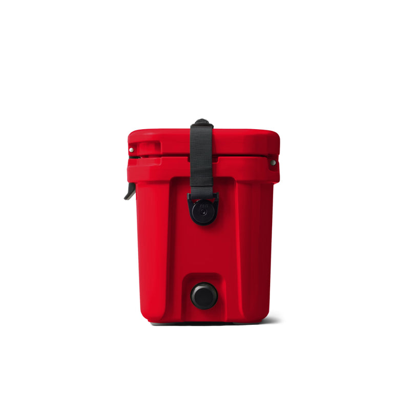 Rescue Red | YETI Roadie 15 Image Showing Side View, Lid Down.