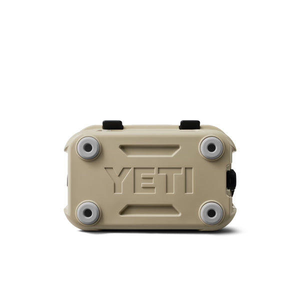 Tan | YETI Roadie 15 Hard Cooler Image Showing Bottom View.