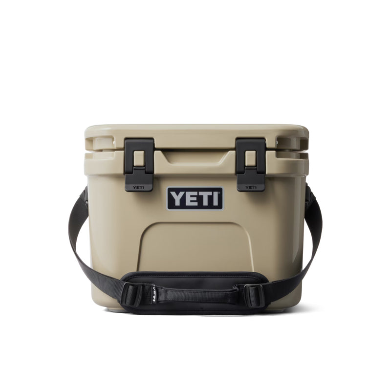 Tan | YETI Roadie 15 Hard Cooler Image Showing Front View.