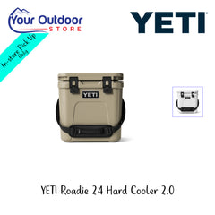 YETI Roadie 24 Hard Cooler 2.0 | Hero Image Showing All Logos, Titles And Variants.