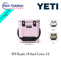 YETI Roadie 24 Hard Cooler 2.0 | Hero Image Showing All Logos And Titles.