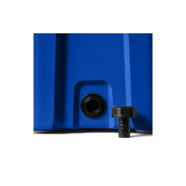 Royal Blue | YETI Roadie 24 Hard Cooler 2.0 Image Showing Close Up View Of The Drain Plug.