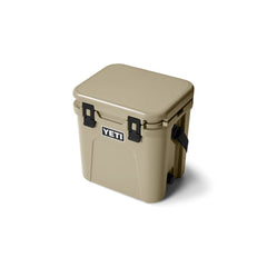 Tan | YETI Roadie 24 Hard Cooler 2.0 Image Showing Angled Top View, Lid Down.