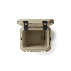 Tan | YETI Roadie 24 Hard Cooler 2.0 Image Showing Top View, Lid Up.