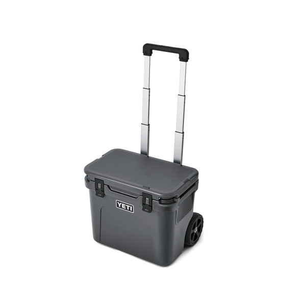 Charcoal | YETI Roadie 32 Wheeled Hard Cooler Image Showing No Logos Or Titles.