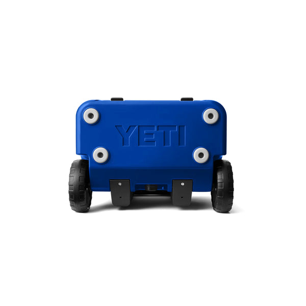 Royal Blue | YETI Roadie 32 Wheeled Hard Cooler Image Showing Bottom View.