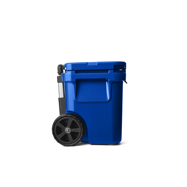 Royal Blue | YETI Roadie 32 Wheeled Hard Cooler Image Showing Side View.