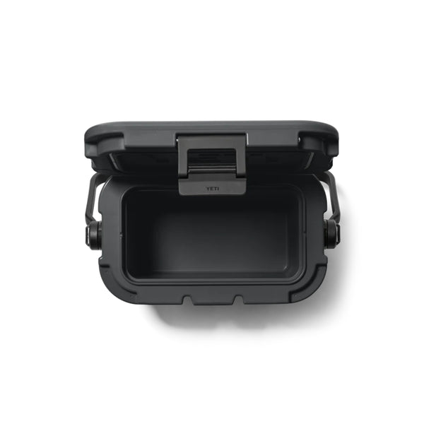 Charcoal | YETI Roade 8 Image Showing Top View, Lid Up.