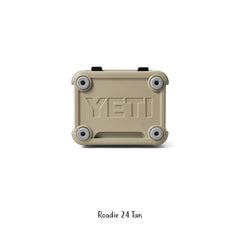 Yeti Roadie Hard Cooler | 24 Tan Image Showing No Logos Or Titles, Lid Top.