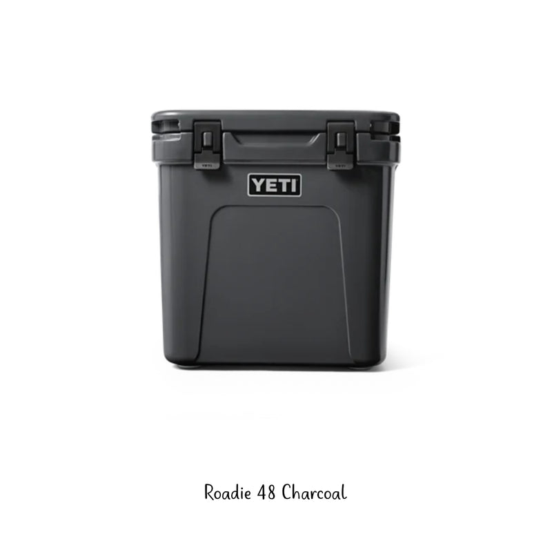 Charcoal | YETI Roadie48 Hard Cooler Image Showing No Logos Or Titles.