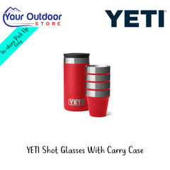 YETI Shot Glasses With Carry Case | Hero Image Showing All Logos And Titles.