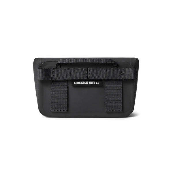 Black | YETI Sidekick Dry 1L Gear Case Image Showing Back Veiw.