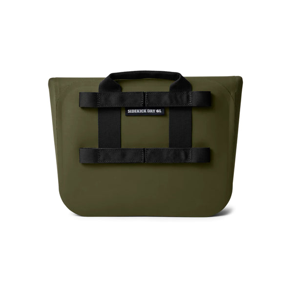 6L/Olive-Black | YETI Sidekick Dry 6L Gear Case Image Showing Back View.