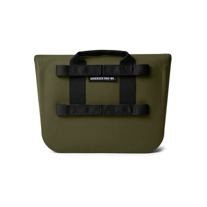 6L/Olive-Black | YETI Sidekick Dry 6L Gear Case Image Showing Back View.
