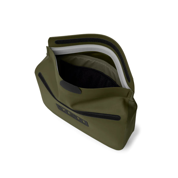 6L/Olive-Black | YETI Sidekick Dry 6L Gear Case Image Showing Top View, Open.