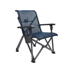 Navy | YETI Trailhead Camp Chair. Angled Front View, Showing Cup Holder 