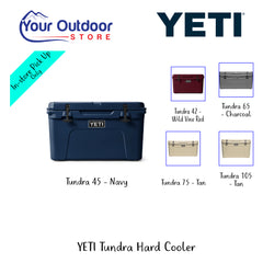 YETI Tundra Hard Cooler | Image Showing All Logos, Titles And Variants.