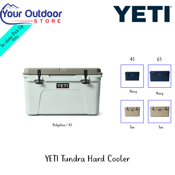YETI Tundra Hard Cooler | Hero Image Showing All Logos, Titles And Variants.