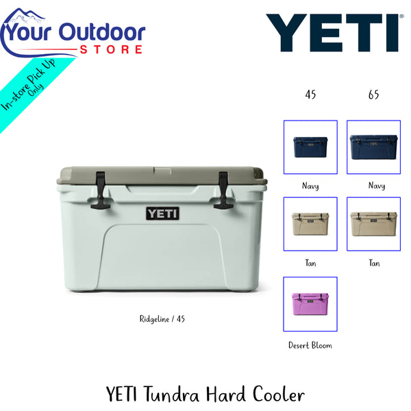 YETI Tundra Hard Cooler | Hero Image Showing All Logos, Titles And Variants.