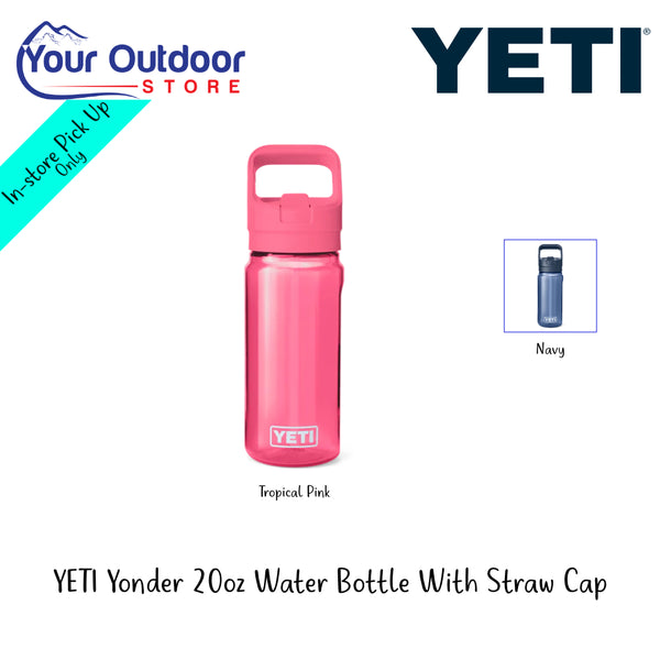 YETI Yonder 20oz Water Bottle With Straw Cap | Hero Image Showing All Logos, Titles And Variants.