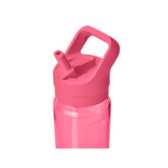 Tropical Pink | YETI Yonder 25oz Water Bottle With Straw Cap Image Showing Close Up View Of Open Straw Cap.