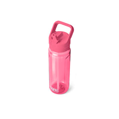 Tropical Pink | YETI Yonder 25oz Water Bottle With Straw Lid Image Showing Top View, With Straw Up.