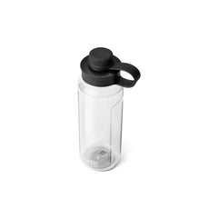 Clear | YETI Yonder 34oz Water Bottle With Tether Cap Image Showing Angled Top View.