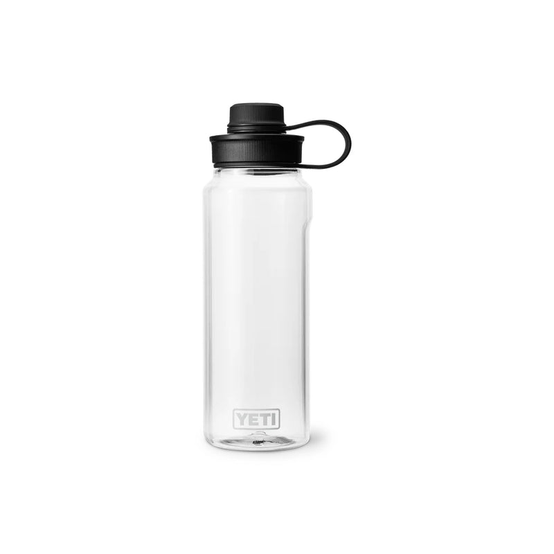 Clear | YETI Yonder 34oz Water Bottle With Tether Cap Image Showing No Logos Or Titles.