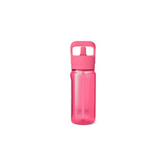 Tropical Pink | YETI Yonder 20oz Water Bottle With Straw Cap Image Showing Back View With Mouth Piece Up.