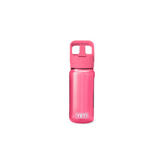 Tropical Pink | YETI Yonder 20oz Water Bottle With Straw Cap Image Showing Front View With Straw Up.
