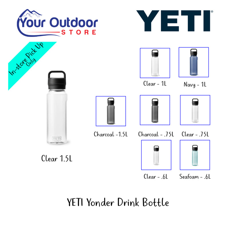 Charcoal YETI Yonder 34 oz Water Bottle