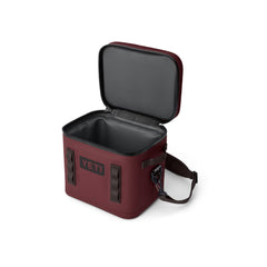 Wild Vine Red | YETI Hopper Flip Bag 12 Image Showing Angled Front View With Lid Up.