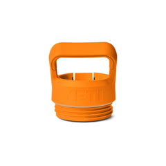 King Crab Orange | YETI Rambler Straw Cap. Back View, Showing Easy Carry Handle.