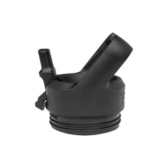 Black | YETI Rambler Straw Cap Image Showing Side View With Straw Up.
